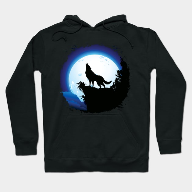 Howling wolf hoodie cheap